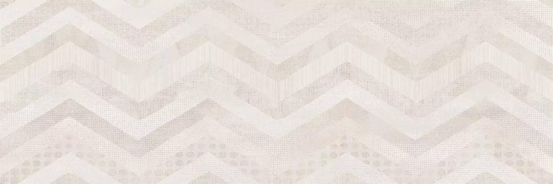 Плитка Cersanit 75x25 декорированная бежевый VNU011D Shevron матовая глазурованная