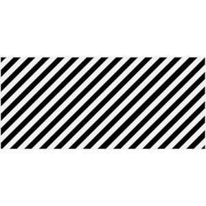 Плитка Cersanit 44x20 декор вставка диагонали черно-белый EV2G442 Evolution матовая глазурованная