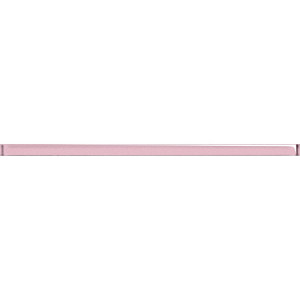 Плитка Cersanit 75x3 бордюр Universal Glass Спецэлемент стеклянный розовый UG1U071 Asai глянцевая глазурованная