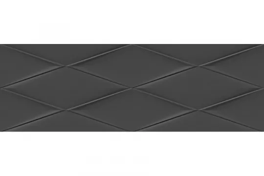 Плитка Cersanit 75x25 декофон рельеф черный VGU232 Vegas глянцевая глазурованная