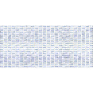 Плитка Cersanit 44x20 декофон облицовочная мозаика рельеф голубой PDG043D Pudra глянцевая глазурованная