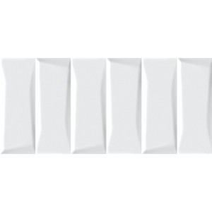 Плитка Cersanit 44x20 декофон облицовочная рельеф кирпичи белый EVG053 Evolution матовая глазурованная