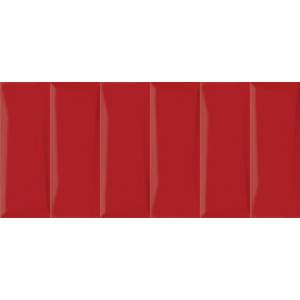 Плитка Cersanit 44x20 декофон облицовочная рельеф кирпичи красный EVG413 Evolution глянцевая глазурованная