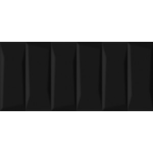 Плитка Cersanit 44x20 декофон облицовочная рельеф кирпичи черный EVG233 Evolution матовая глазурованная