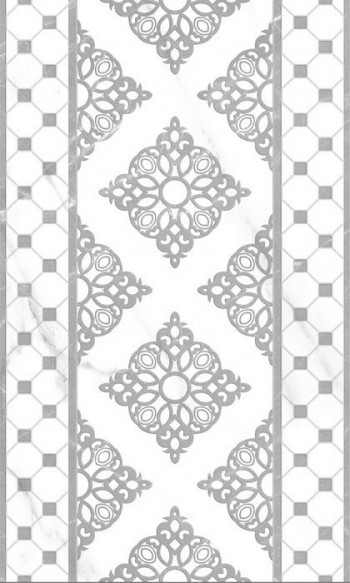 Плитка Gracia Ceramica 50x30 Elegance декор grey серый 01 глянцевая белый