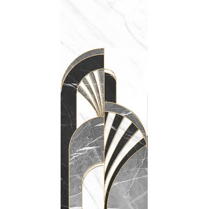 Плитка Gracia Ceramica 60x25 декор белый 01 Noir глянцевая глазурованная