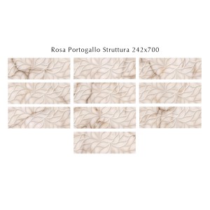 Плитка Eletto Ceramica Rosa Portogallo Struttura облицовочная 70x24 глянцевая