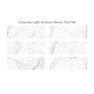 Плитка Eletto Ceramica Calacatta Light Struttura декор 70x24 глянцевая