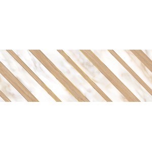Плитка Eletto Ceramica Calacatta Oro Chevron декор 70x24 глянцевая