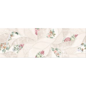 Плитка Eletto Ceramica Malwiya Milk Floris облицовочная 70x24 матовая