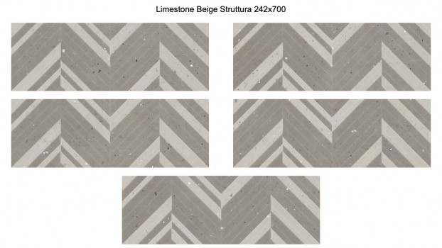 Плитка Eletto Ceramica Limestone Beige Struttura декоративная 70x24 матовая