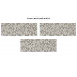 Плитка Eletto Ceramica Limestone Mix Crema декоративная 70x24 матовая