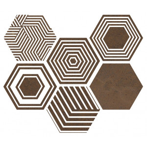 Керамогранит 27x23 ITT Ceramic Pier17 Hexa Copper универсальная