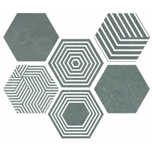 Керамогранит 27x23 ITT Ceramic Pier17 Hexa Turquoise универсальная