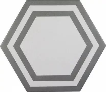 Adex Керамогранит 23*20 Hexagono Deco Dark Gray