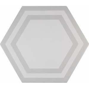 Adex Керамогранит 23*20 Hexagono Deco Light Gray