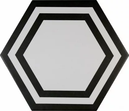 Adex Керамогранит 23*20 Hexagono Deco Black