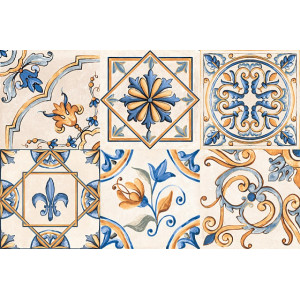 Декоративный элемент 20.3x20.3 Rondine Tuscany Decoro Giotto Mix (6 вариантов паттерна) 20.3x20.3 J87743