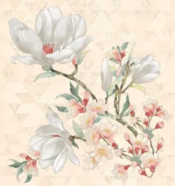 Керамическая плитка Керлайф Primavera Magnolia Crema 3шт 75.3x70.9