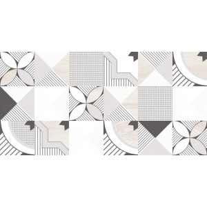 Плитка LB-Ceramics 40x20 Джапанди декор пэчворк 1641-8645 матовая бежевый