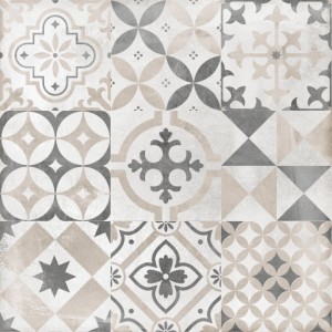Керамогранит LB-Ceramics 45x45 Цемент Стайл многоцветный ОРНАМЕНТ 7246-0005 матовая серый