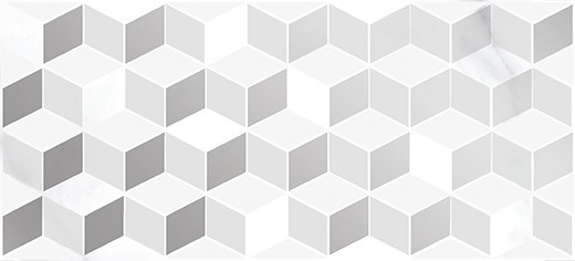 Плитка Cersanit 44x20 декор вставка белая геометрия 15918 Omnia глянцевая глазурованная